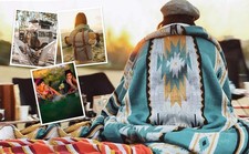 HORIMOTE Aztec Patterned Soft Sherpa Throw Blanket Southwestern Navajo Tribal