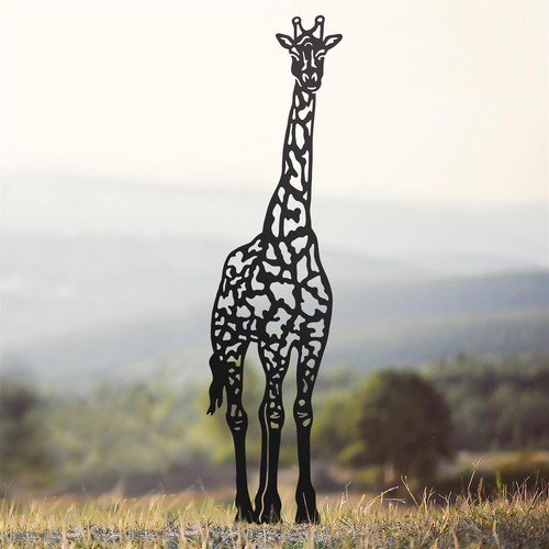 Black giraffe silhouette - black,