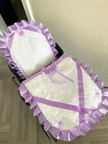 Small white and - , dolls