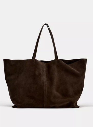 Zara suede maxi shopper bag - maxi,