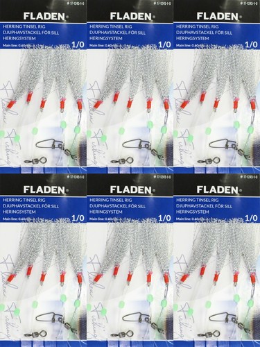 Silver herring feathers - 6,