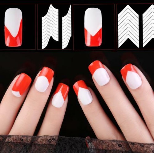 Nail art tip guides - tip, french