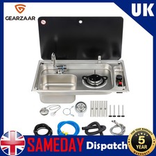 Campervan Sink + Cooker + Hob Combi + Tap Kit For Caravan RV Camping RV Boat