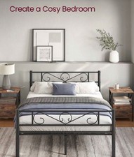 Double Bed Frame, Metal Bed