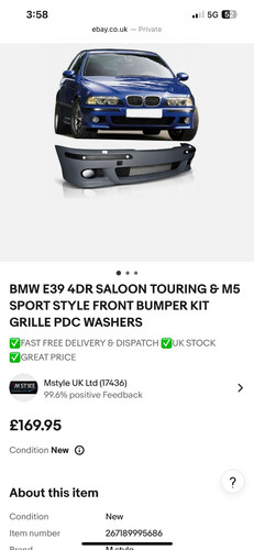 Bmw e39 4dr saloon - e39,