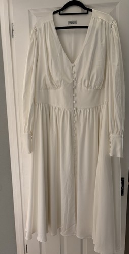 Midi length white satin - length,