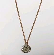 WOMENS 925 STERLING SILVER COMPASS PENDANT NECKLACE AV 925 TURKEY 3.09g