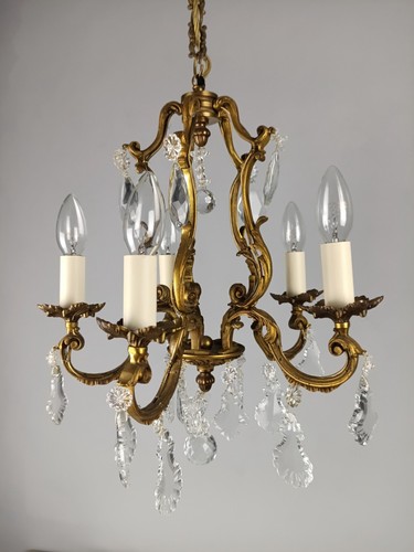 French gilded crystal 5 - gilded, &