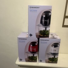 Silvercrest 500ml Mini Chopper 500W With Glass Bowl - Red, Black Or Cream “1973”