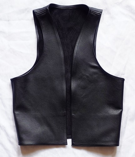 100 real leather waistcoat - real,