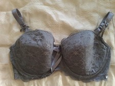 LA SENZA GRAY underwired pretty bra uk 34F  usa 34E   euro 75F   france 90F