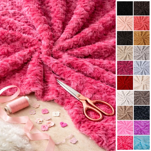 Faux fur fabric - faux, swirl