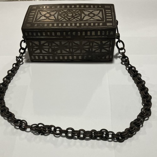 Vintage bronze inlaid betel - vintage,