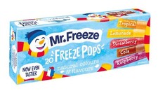 Mr Freeze Ice Pops - 8 x 20 pops x 45ml - Assorted Flavours