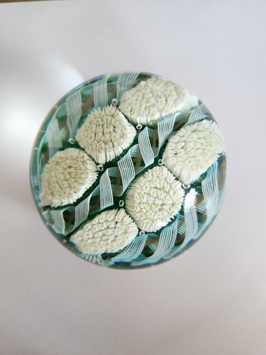 Murano glass paperweight green - paperweight,