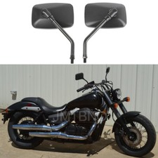 For Honda Shadow Phantom 750 VT750C2B Black Rectangle Motorcycle Side Mirrors
