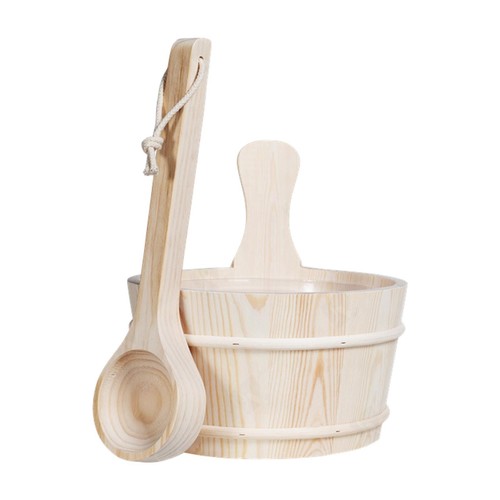 Sauna bucket and - and, ladle
