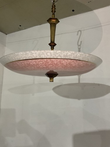 Vintage art deco brass light - deco,
