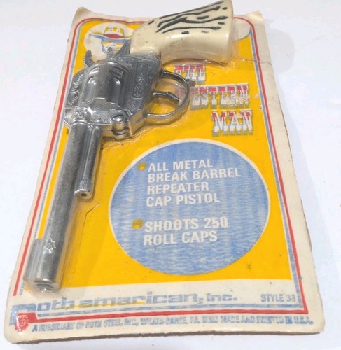 Vintage western man cap - western, gun