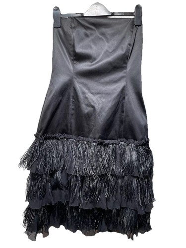 Coast black fitted dress with - black,