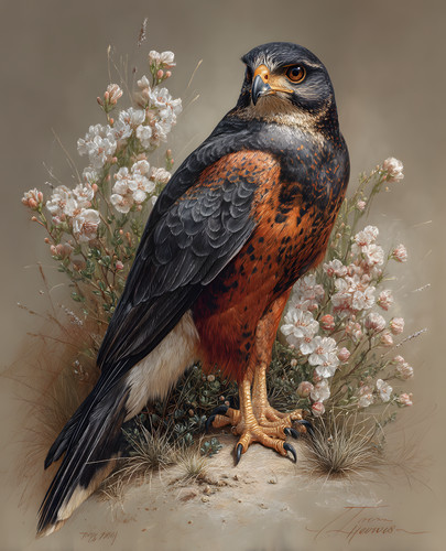8x10 harris hawk - harris, blossom