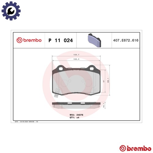 Brake pad set disc - brake,