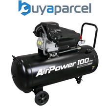 Sealey SAC10030VA 100L V-Twin Direct Drive Air Compressor 3hp 