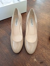 L.K. Bennett patent leather nude  court shoes size 37.5