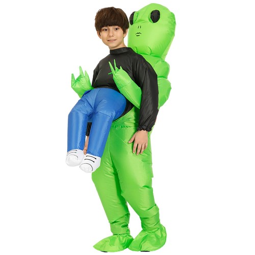 Green alien inflatable costume - alien,