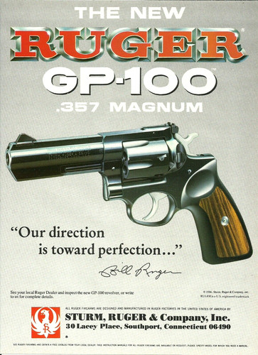1987 ruger 100 357 magnum - gp-100,