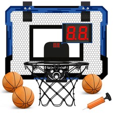 Ring Basketball Hoop Over Door Indoor Kids Sport Backboard Auto Scoring toys Set