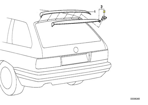Bmw e30 touring rear spoiler - bmw,