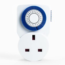 STATUS Timer Switch Mini 24 Hour Segment Timer Light Switch White UK Plug