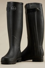 Le Chameau Women's Chasseur Neoprene Lined Wellington Boot - Noir/Black