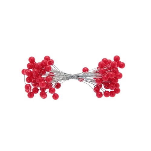 Red silver wired holly - holly, berry