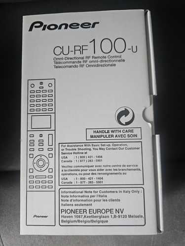 Pioneer 100u remote - cu, rf