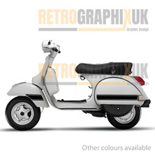 Vespa PX Side Panel Stripes & Mudguard stickers graphics - Skinhead Mod