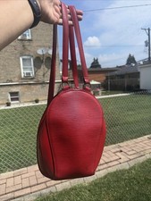 Vintage Louis Vuitton Epi Mabillon Leather Backpack - Red
