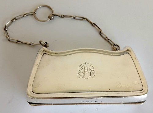 Stirling silver purse - purse., leather