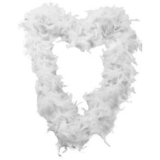 WHITE FEATHER BOA FANCY DRESS