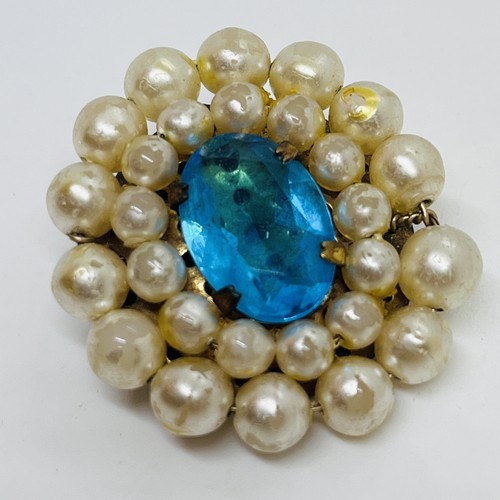 Gorgeous vintage blue crystal - vintage,