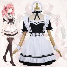6PCS Ladies French Maid Costume Cute Lolita Womens Anime Cosplay Party