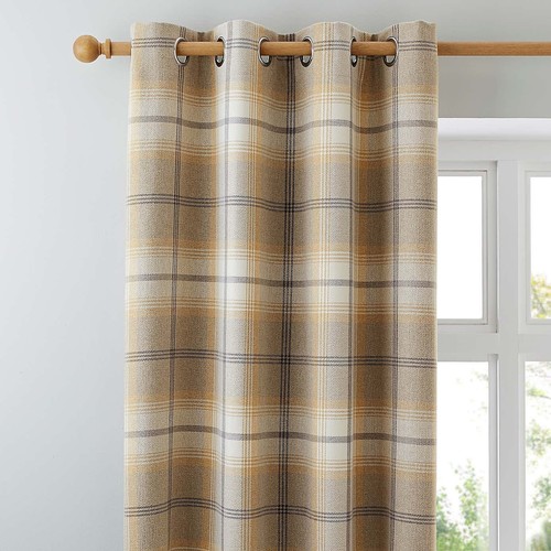 Highland check ochre - ochre, single