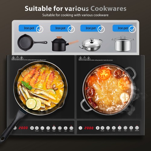 Zones induction ceramic hob - ceramic,