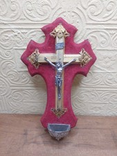 Antique French Crucifix On Red