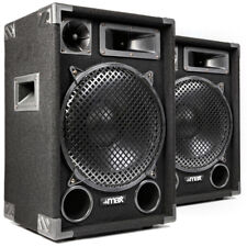 Max SP12 12" Passive DJ Speakers Pair 1400W Hi-Fi Loudspeakers for Parties