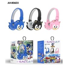 Sonic Hedgehog Head mounted Bluetooth Earphones Wireless Hanging Ear HIFI Stereo