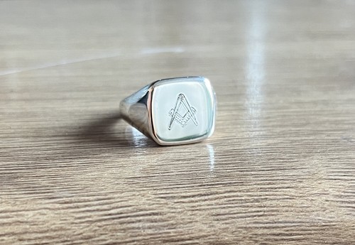 Masonic freemasons signet ring - freemasons,