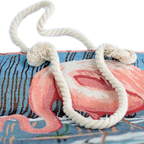 Rope handle bag pink - rope,