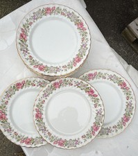 Job Lot Of 11 Old Foley James Kent Harmony Rose Plates 10” 250mm